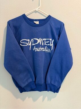 Blue Vintage "Sydney Australia" Crewneck Sweatshirt - Unbranded